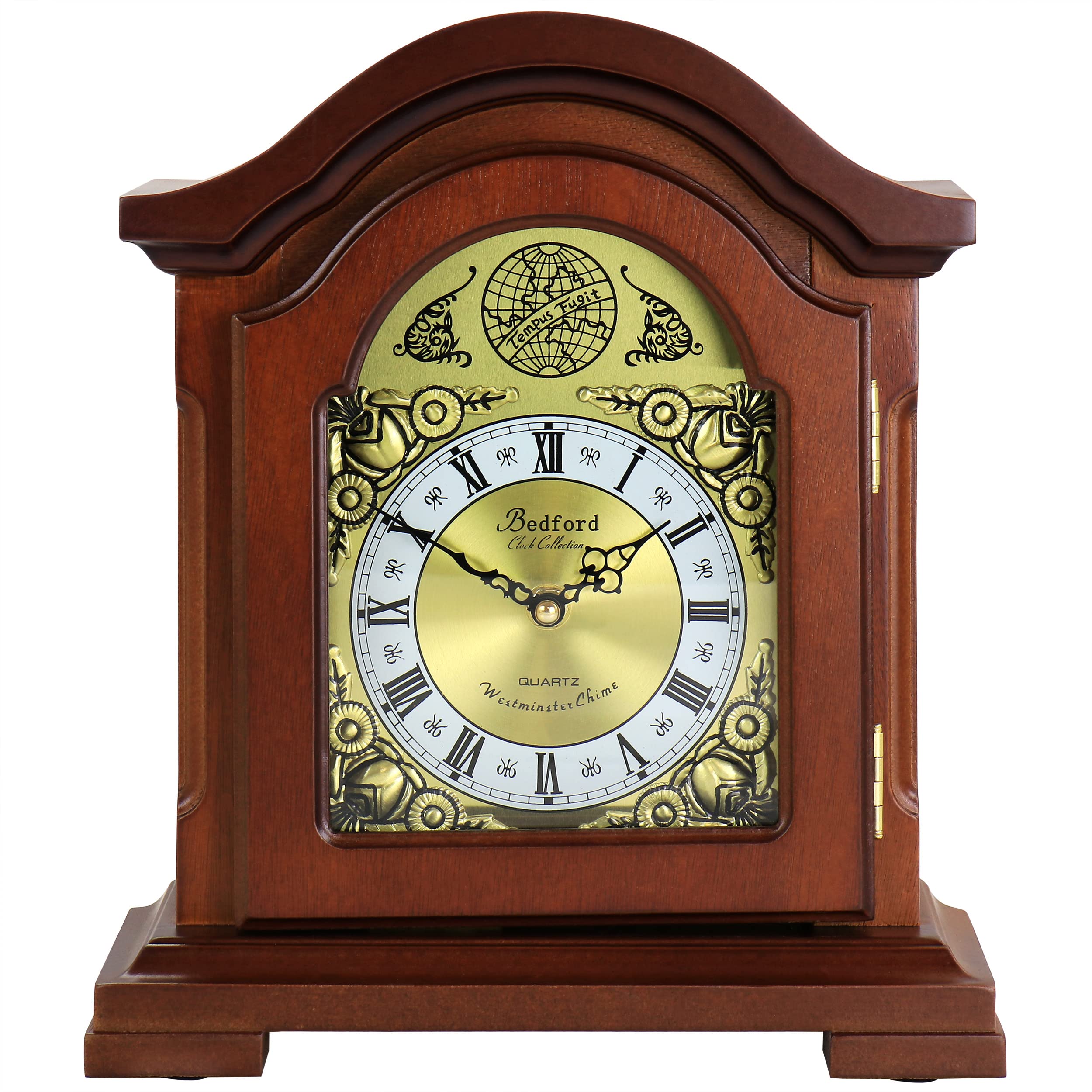 Amazon.com: Bedford Clock Collection Redwood Mantel Clock with